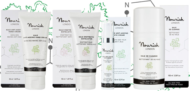 Nourish fodros keles organikus bőrápoló termékcsalád
